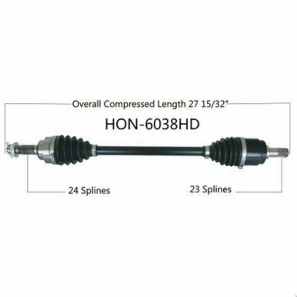 Wide Open Heavy Duty CV Axle for HONDA HD REAR RIGHT MUV700 BIG RED HON-6038HD